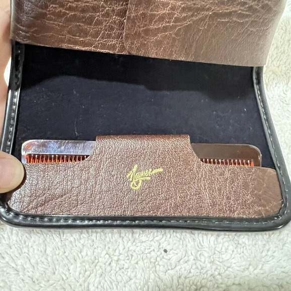 Vtg Royce NY Noymer Mens Grooming Kit Shave Manicure Leather Kit Razor Travel - Picture 2 of 11